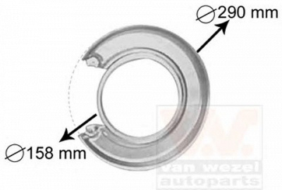 VAN WEZEL 3765373 -  Отражатель, диск тормозного механизма